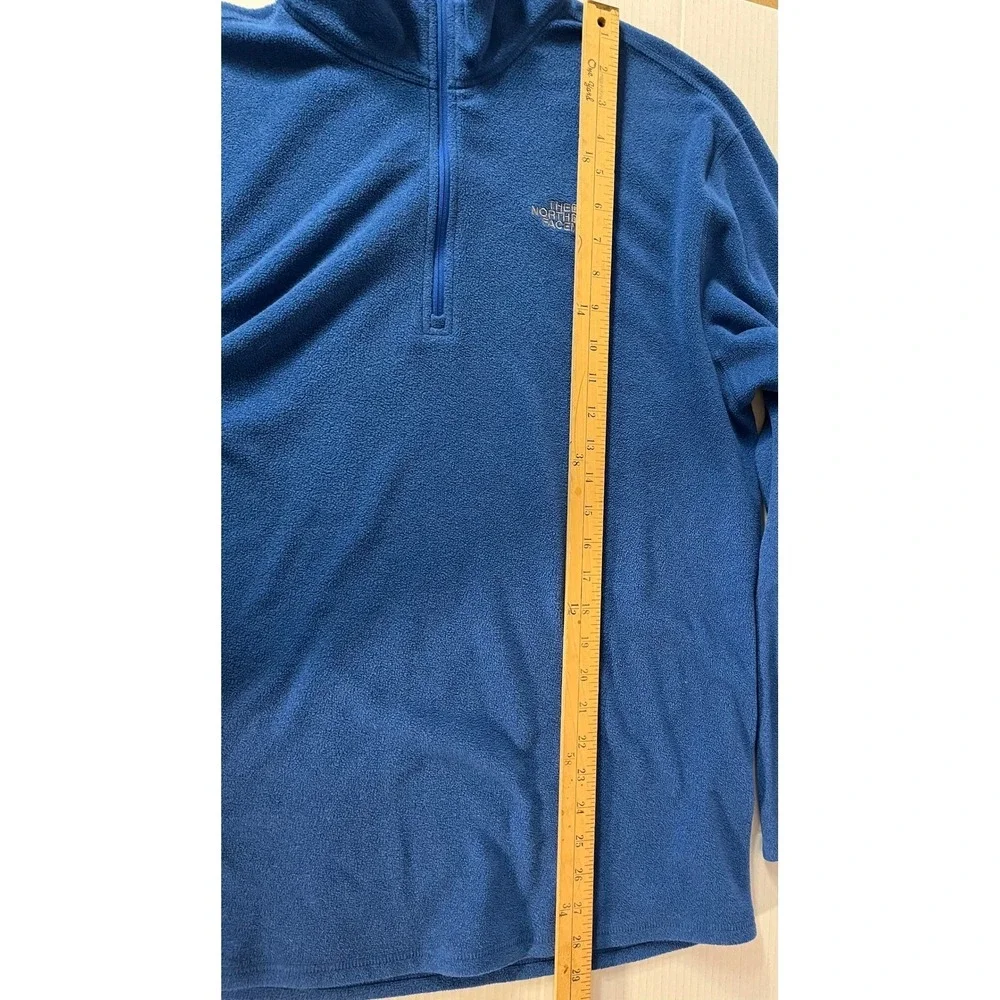 The North Face Fleece Pullover Men's XL Blue TKA 100‎ Quarter Zip Mock